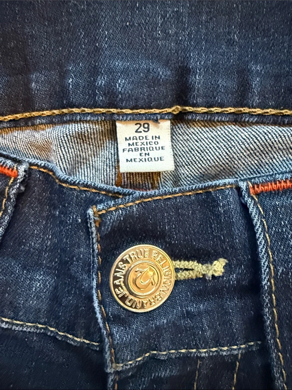 True Religion Men’s Dark Blue Straight Jeans